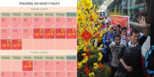 Lịch nghỉ tết nguyên đán Đinh dậu 2017